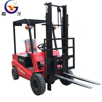 Factory  4 Wheel  electric pallet stacker  /electric Forklift for Sale